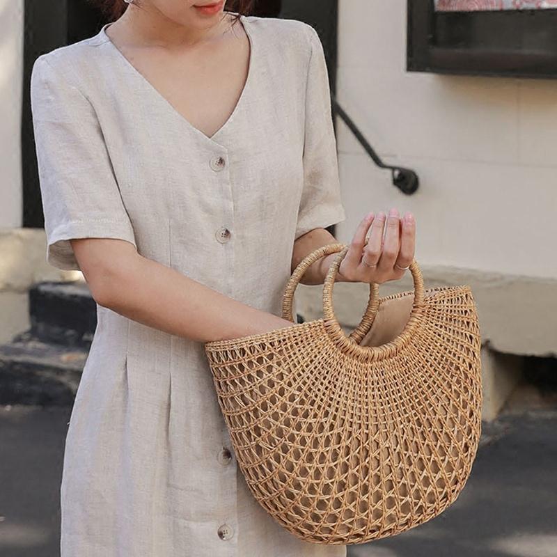 bolsa de palha feminina kushi - Mulher Inova