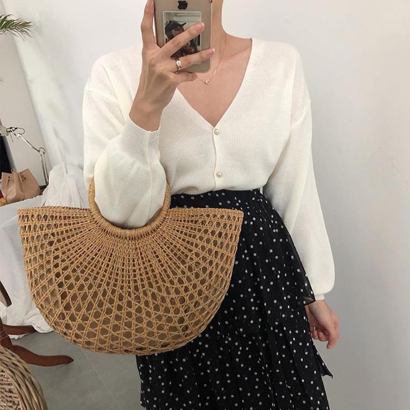 bolsa de palha feminina kushi - Mulher Inova