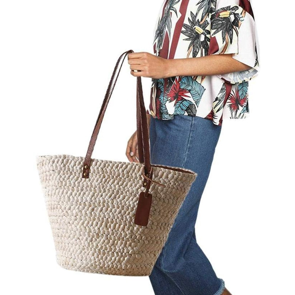 bolsa de palha grande feminina - Mulher inova