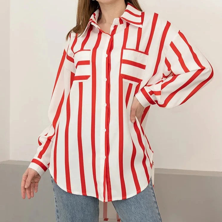 camisa social oversized feminina, Camisa social listrada feminina, Camisa oversized feminina, camisa listrada oversized feminina, camisa listrada feminina casual, camisa listrada feminina, Camisa Listrada Alongada Feminina, camisa feminina social oversized, Camisa feminina social listrada - www.mulherinova.com