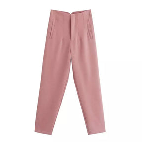 Calça alfaiataria feminina rosa. Calça feminina alfaiataria. Calça alfaiataria feminina cintura alta. Calça social feminina.