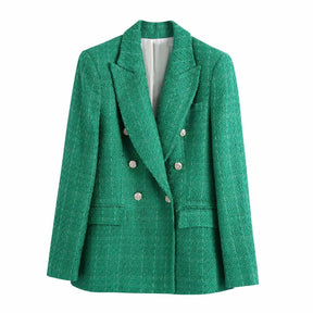 Blazer tweed feminino verde. Blazer feminino. Blazer alfaiataria feminino. Blazer feminino tweed.