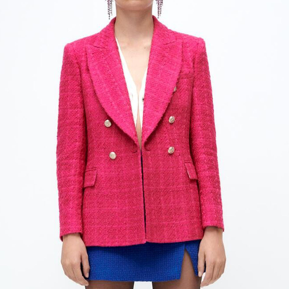 Blazer tweed feminino rosa. Blazer feminino. Blazer alfaiataria feminino. Blazer feminino tweed.