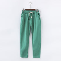 calça de linho feminina verde casual. Calça linho feminina. Calça feminina de linho - Mulher Inova