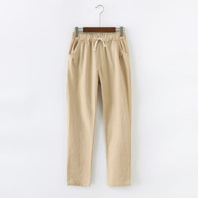 calça de linho feminina cinza casual. Calça linho feminina. Calça feminina de linho bege casual. Calça linho feminina. Calça feminina de linho - Mulher Inova