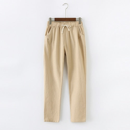 calça de linho feminina cinza casual. Calça linho feminina. Calça feminina de linho bege casual. Calça linho feminina. Calça feminina de linho - Mulher Inova