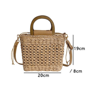 detalhes das medidas da bolsa de palha feminina lux fashion- Mulher Inova