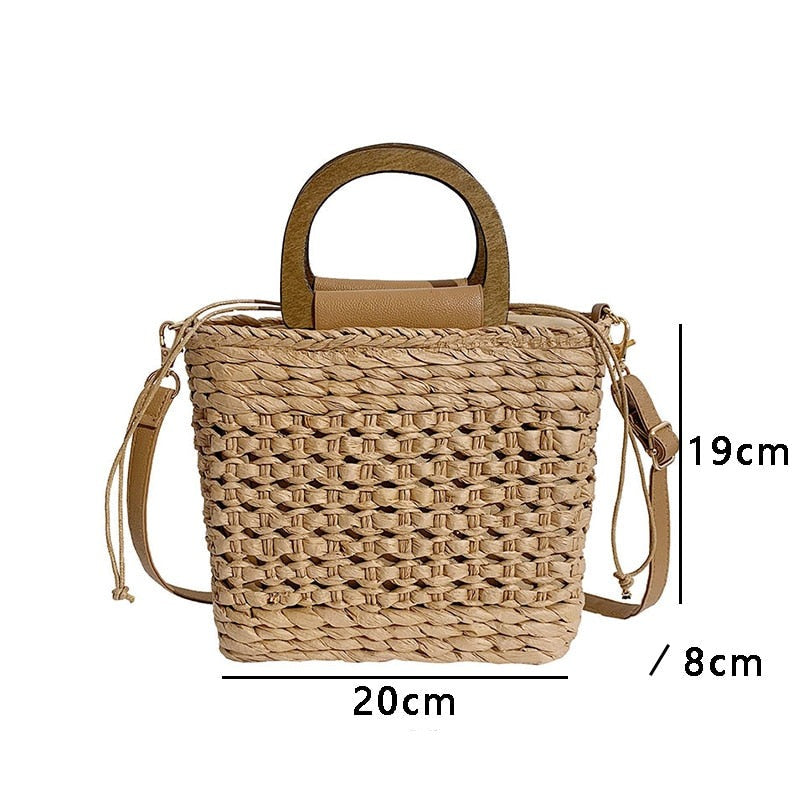 detalhes das medidas da bolsa de palha feminina lux fashion- Mulher Inova