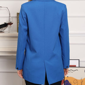 Blazer feminino alfaiataria azul. Blazer feminino. Blazer alfaiataria feminino. Blazer alongado feminino.