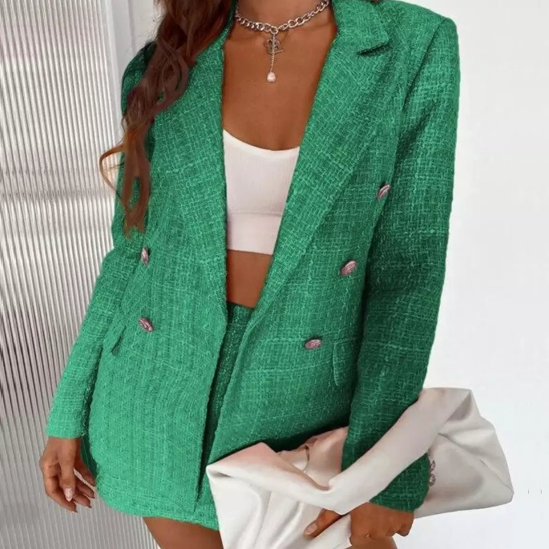 Blazer tweed feminino verde. Blazer feminino. Blazer alfaiataria feminino. Blazer feminino tweed.